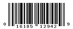 UPC barcode number 016185129429