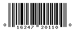 UPC barcode number 016247201100