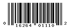 UPC barcode 016264011102