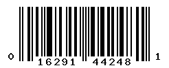 UPC barcode number 016291442481