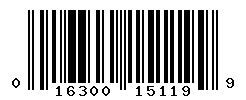 upc 016300151199 barcode image