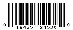 UPC barcode number 016455245309