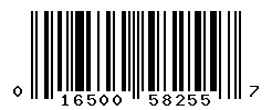 UPC barcode number 016500582557