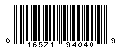 UPC barcode number 016571940409