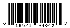 UPC barcode number 016571940423