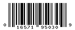 UPC barcode number 016571950309