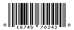 UPC barcode number 016745702420