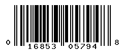 UPC barcode number 016853057948