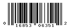 UPC barcode number 016853063512