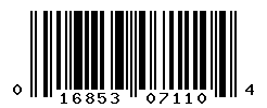 UPC barcode number 016853071104