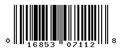 UPC barcode number 016853071128