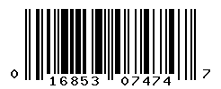 UPC barcode number 016853074747