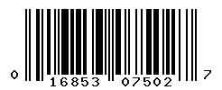 UPC barcode number 016853075027