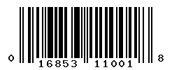 UPC barcode number 016853110018