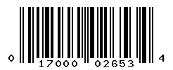 UPC barcode number 017000026534