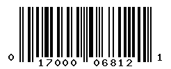 UPC barcode number 017000068121