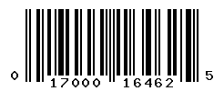UPC barcode number 017000164625