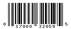 UPC barcode number 017000320595