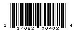 UPC barcode 017082004024