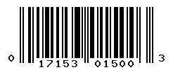 UPC barcode number 017153015003