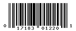 UPC barcode 017183012201