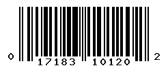 UPC barcode number 017183101202