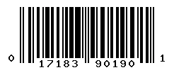 UPC barcode 017183901901
