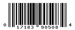 UPC barcode number 017183905084