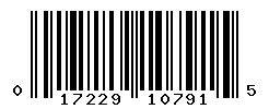 UPC barcode number 017229107915