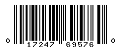 UPC barcode number 017247695760