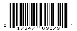 UPC barcode number 017247695791