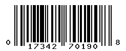 UPC barcode 017342701908