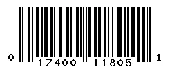 017400118051 barcode