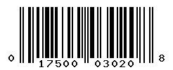 UPC barcode 017500030208