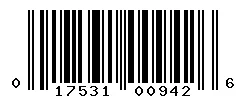 UPC barcode 017531009426