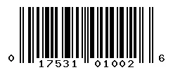 UPC barcode 017531010026