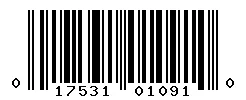 UPC barcode 017531010910