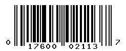 upc 017600021137 barcode image