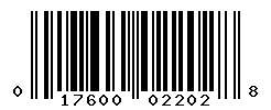 UPC barcode number 017600022028