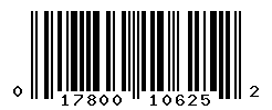 upc 017800106252 barcode image