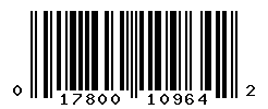 upc 017800109642 barcode image