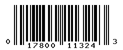 UPC barcode number 017800113243