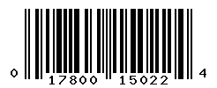 UPC barcode number 017800150224