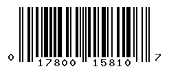 UPC barcode number 017800158107