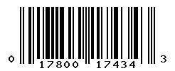 UPC barcode number 017800174343