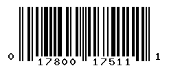 UPC barcode number 017800175111