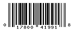 UPC barcode number 017800419918