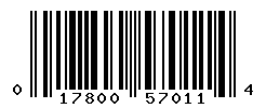 UPC barcode number 017800570114