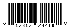 upc 017817744188 barcode image