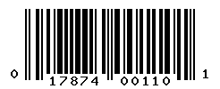 upc 017874001101 barcode image